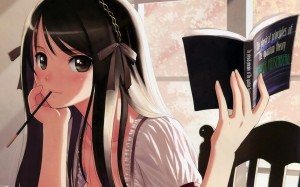 Anime Girl Studying wallpaper