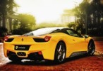 Yellow Ferrari Car HD Wallpaper